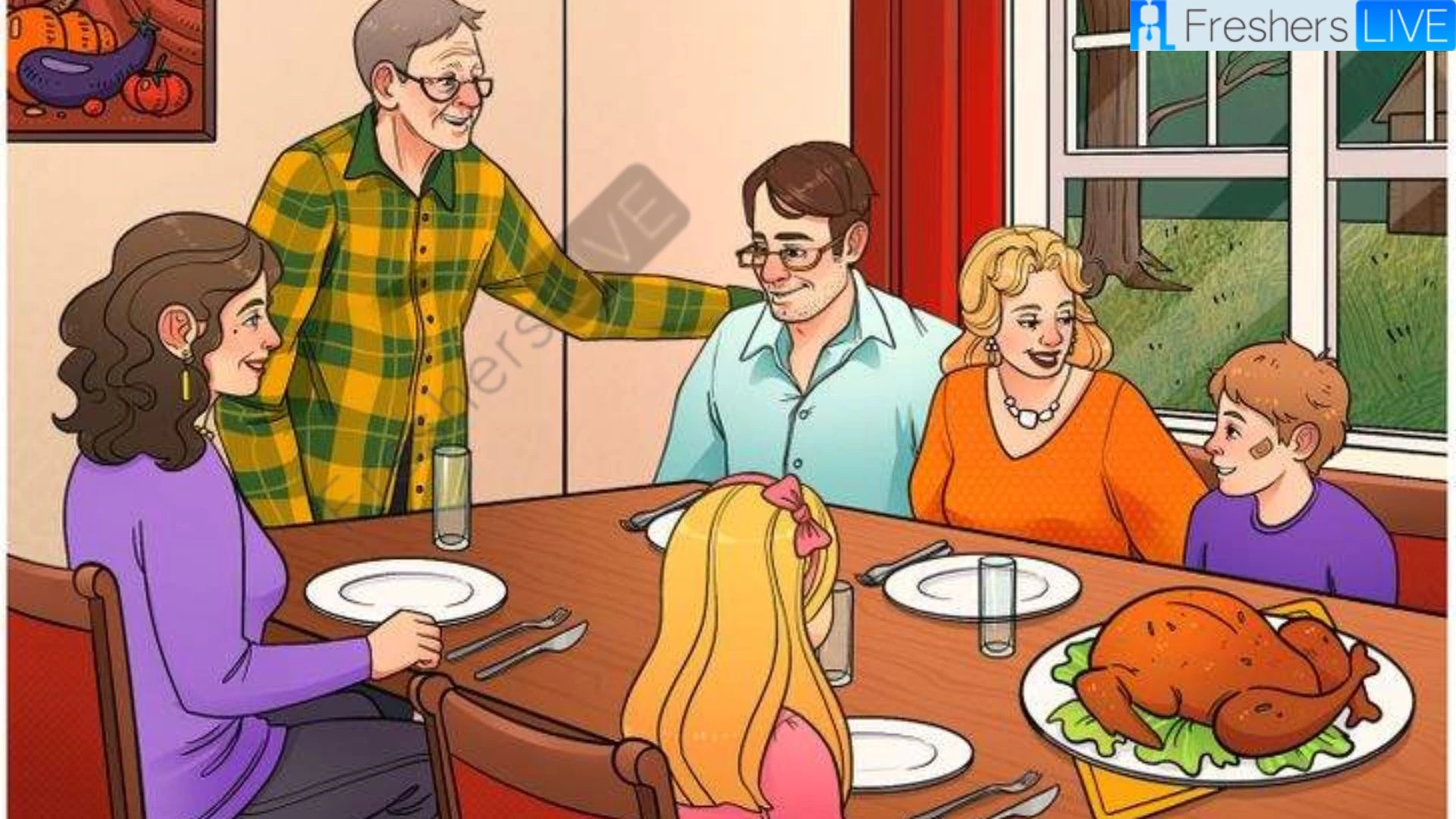 Only Genius Can Spot the mistake in the family’s dining room picture in 10 Secs