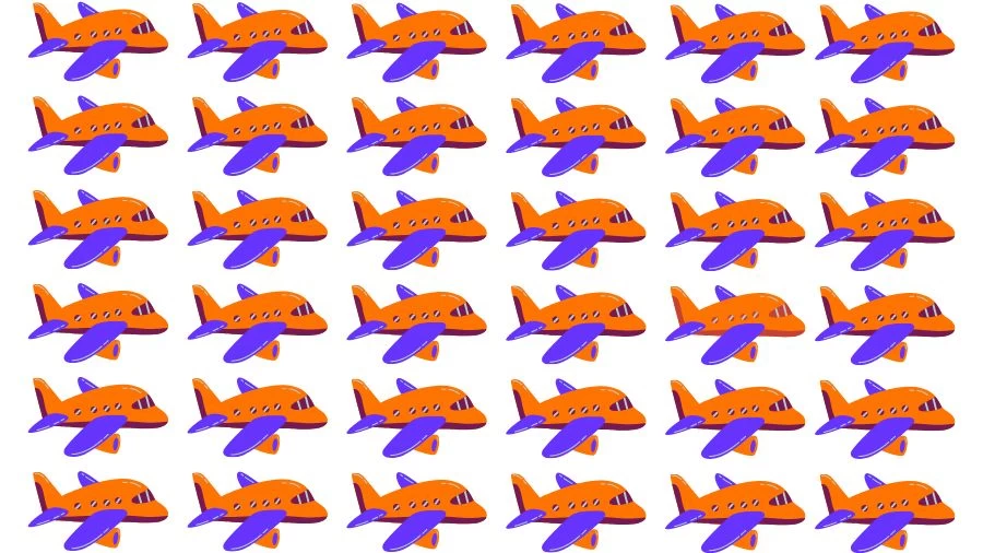 Optical Illusion Brain Challenge: Can you find the Odd Airplane in 12 Seconds?