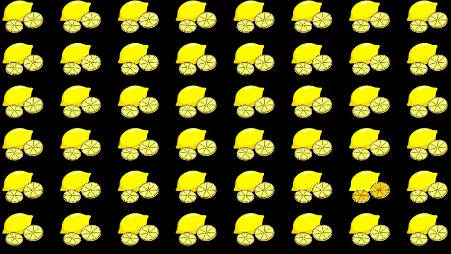 Optical Illusion Brain Test: If you have Eagle Eyes find the Odd Lemon in 8 Seconds