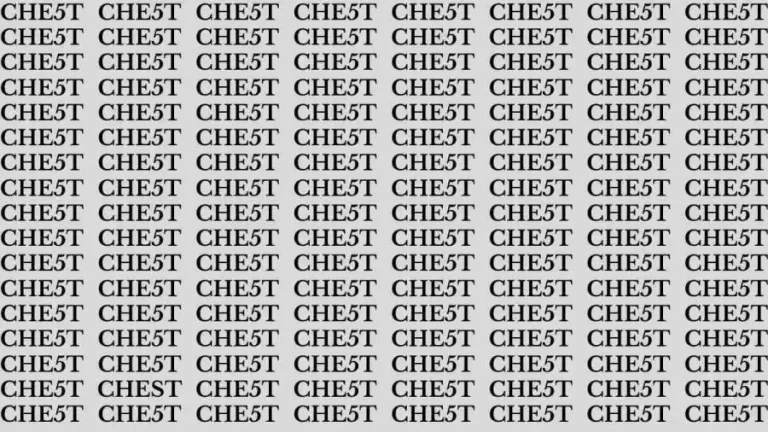 Optical Illusion Challenge : If you have Eagle Eyes Find the Word Chest in 12 Secs