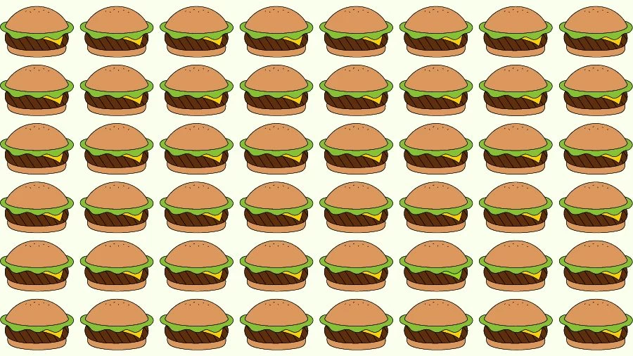 Optical Illusion Eye Test: Try to find the Odd Burger in this Image