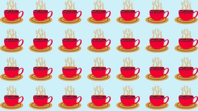 Optical Illusion Eye Test:Can you find the Odd Cup in 14 Seconds?