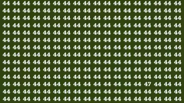 Optical Illusion: If you have Hawk Eyes Find the Number 47 in 15 Secs