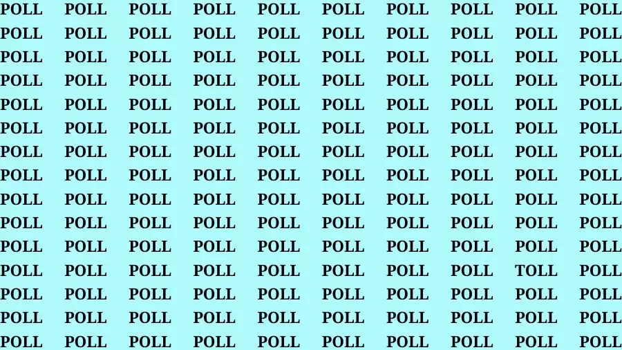 Optical Illusion is good for those who want to develop their brain capacity. Here you have the challenge of finding the hidden Word Toll in the given Optical Illusion.