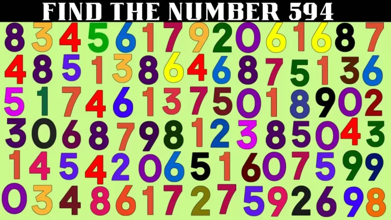 Optical Illusion to Test your Vision: If you have Hawk Eyes Find the Number 594 in 15 Secs