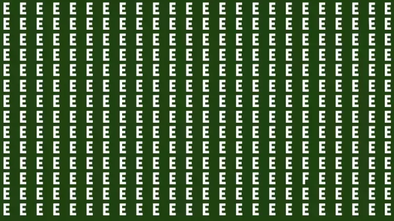 Test Visual Acuity: If you have Eagle Eyes Find F in 15 Secs