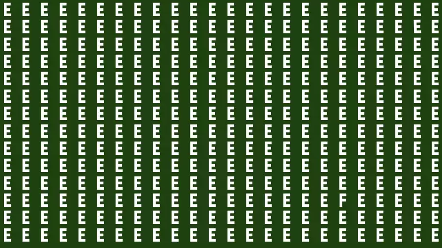 Test Visual Acuity: If you have Eagle Eyes Find F in 15 Secs