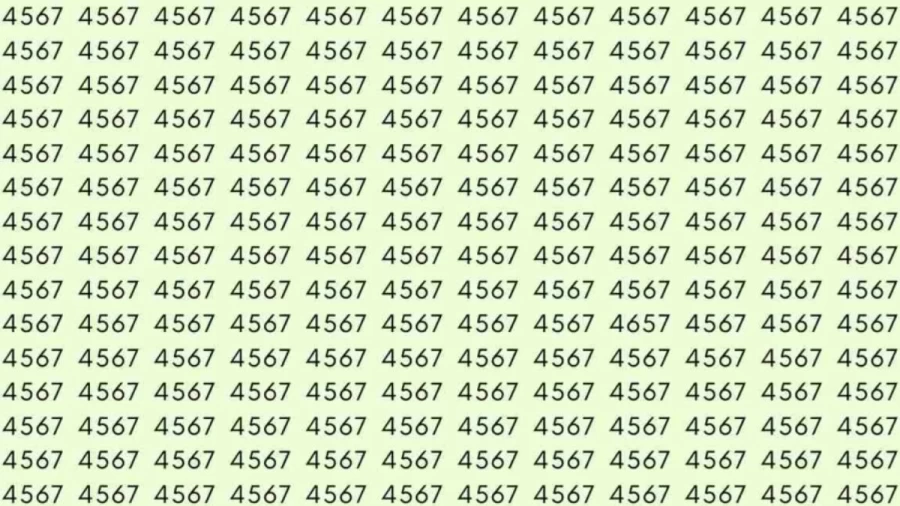 Observation Skills Test: If you have Eagle Eyes Find the number 4657 among 4567 in 6 Seconds?