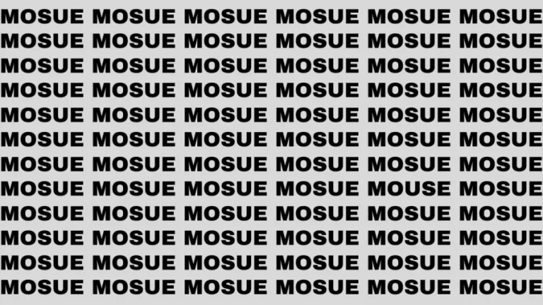 Observation Brain Test: If you have Eagle Eyes Find the word Mouse in 18 Secs