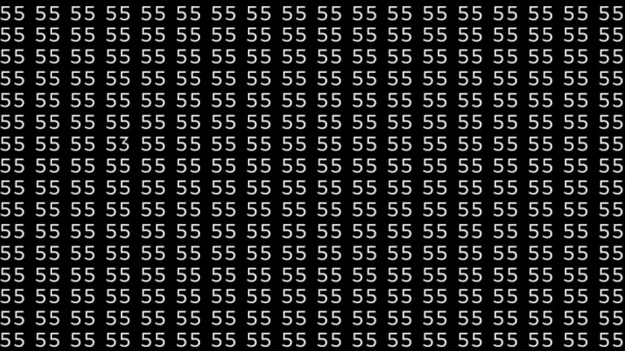 Optical Illusion Brain Test: If you have Sharp Eyes Find the number 53 among 55 in 6 Seconds?