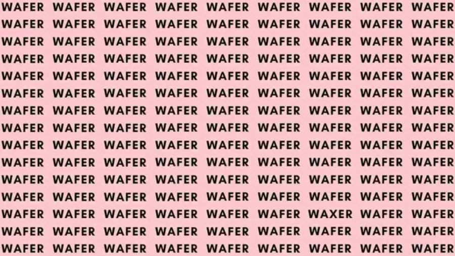 Observation Skill Test: If you have Eagle Eyes find the Word Waxer among Wafer in 10 Secs