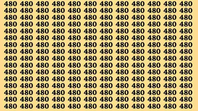 Brain Test: If you have Eagle Eyes Find the Number 430 in 15 Secs