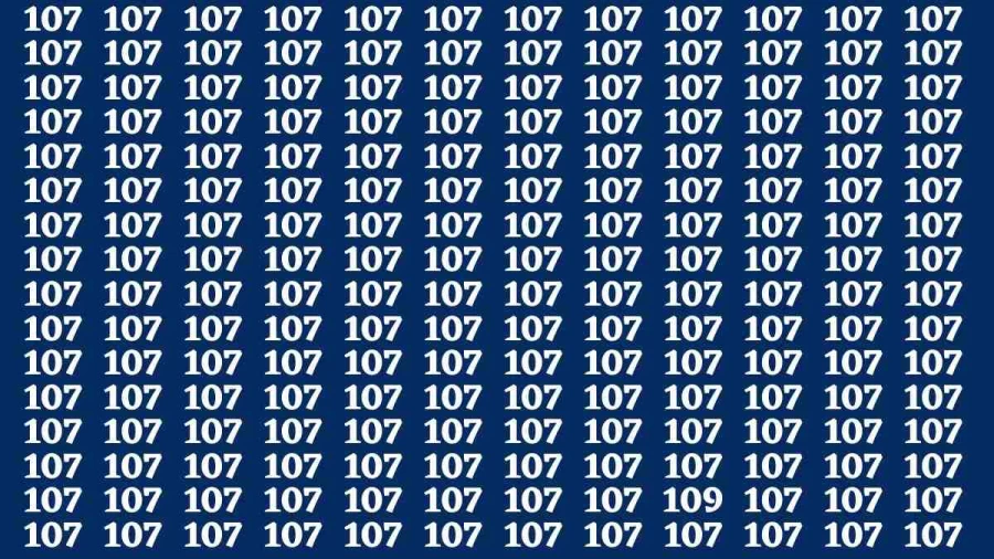 Observation Brain Test: If you have Keen Eyes Find the Number 109 in 15 Secs