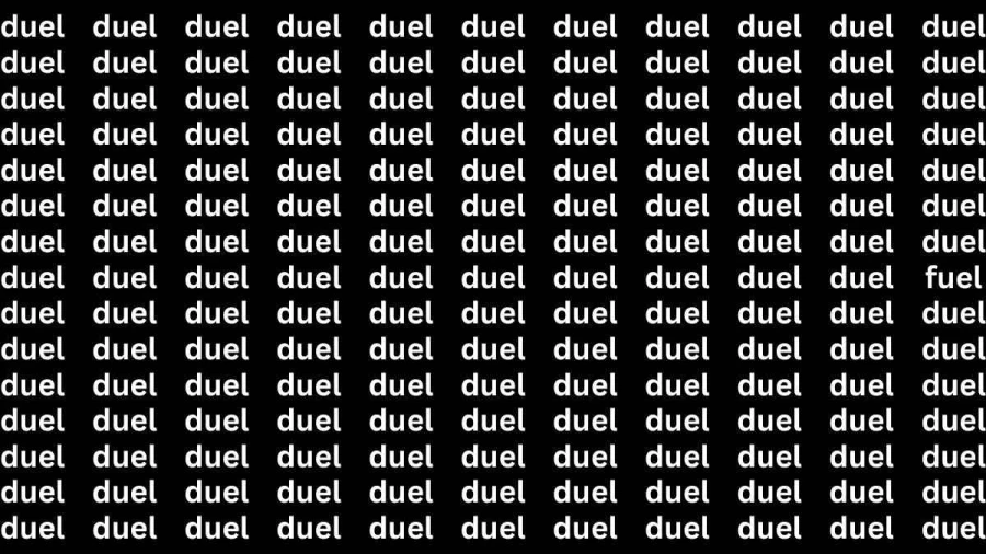 Observation Brain Test: If you have Hawk Eyes Find the word Fuel in 18 Secs