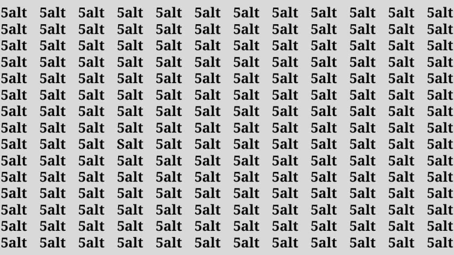 Brain Test: If you have Sharp Eyes Find the Word Salt in 15 Secs