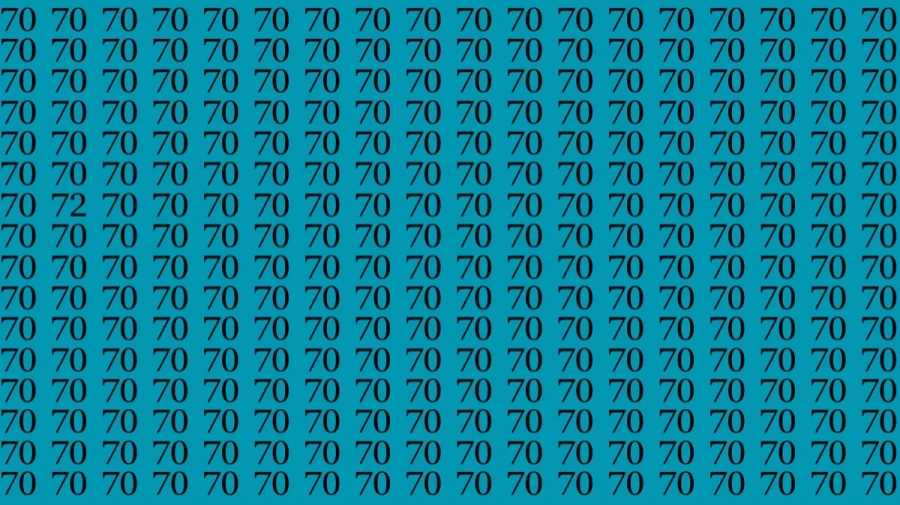 If you have Sharp Eyes find the Number 72 among 70 in 10 Seconds| Optical Illusion Brain Test