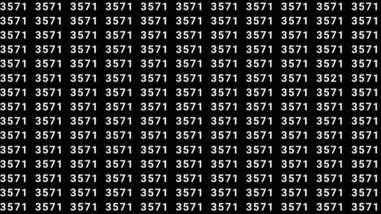 Observation Skills Test: If you have Eagle Eyes Find the number 3521 among 3571 in 6 Seconds?