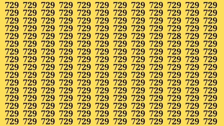 Observation Brain Test: If you have Sharp Eyes Find the number 728 among 729 in 20 Secs