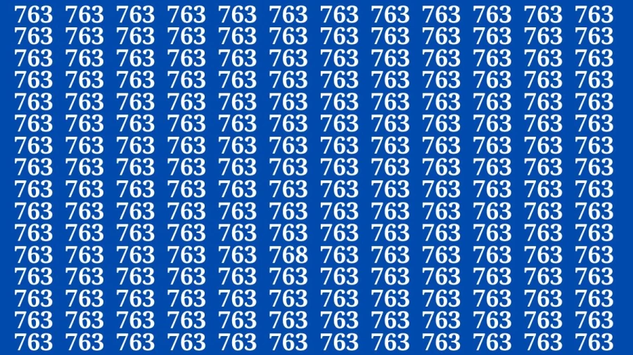 Observation Brain Test: If you have Eagle Eyes Find the number 768 in 10 Secs