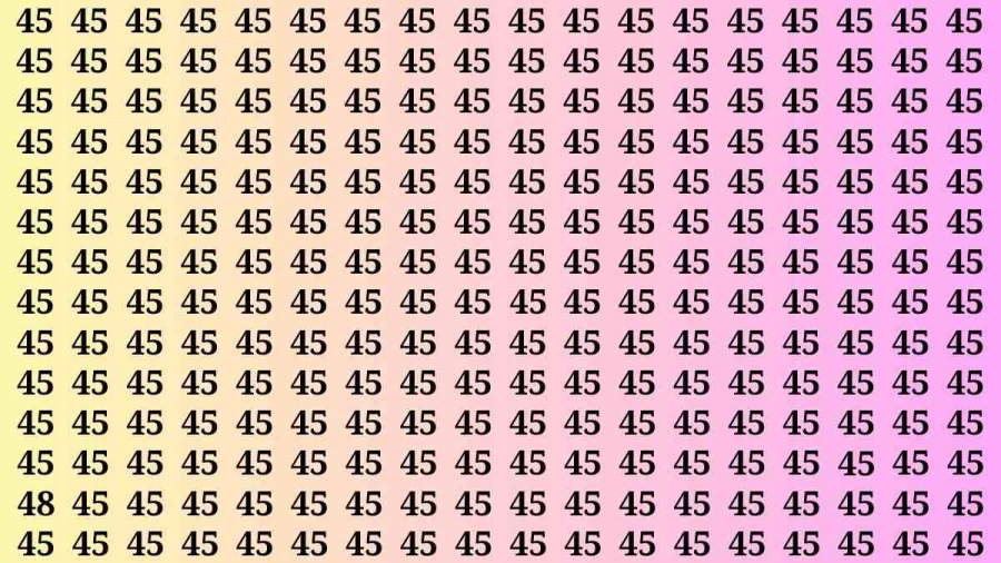 Observation Brain Test: If you have Eagle Eyes Find the number 48 in 12 Secs