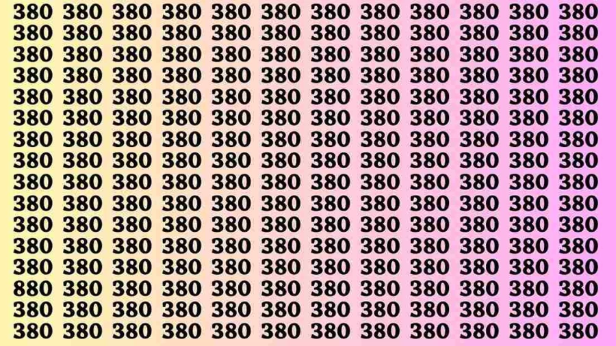 Brain Test: If you have Eagle Eyes Find the Number 880 in 15 Secs