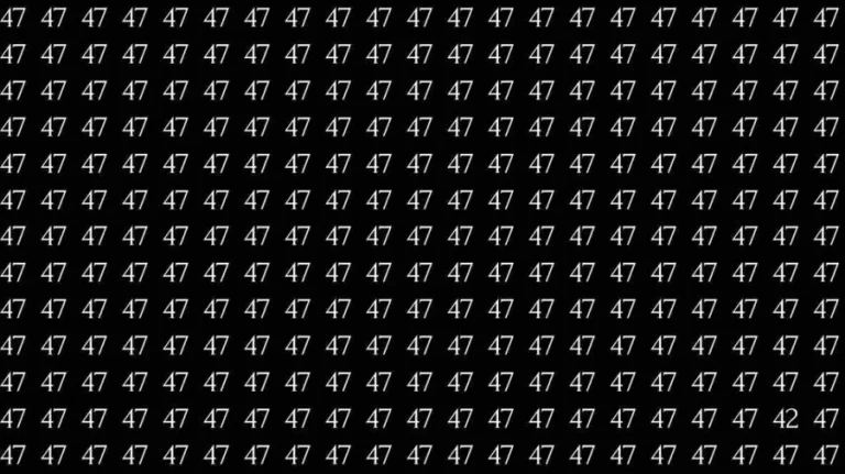 Observation Skills Test: If you have Sharp Eyes Find the number 42 among 47 in 12 Seconds?