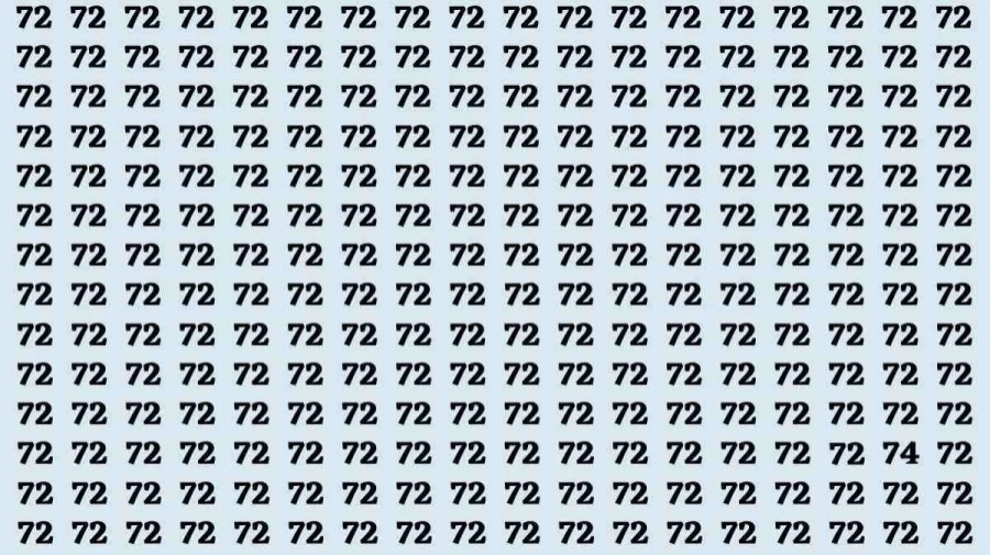 Optical Illusion Brain Test: If you have Sharp Eyes Find the Number 74 in 15 Secs