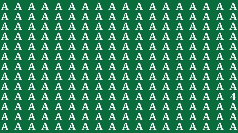 Observation Brain Test: If you have Hawk Eyes Find the Number 4 in 10 Secs