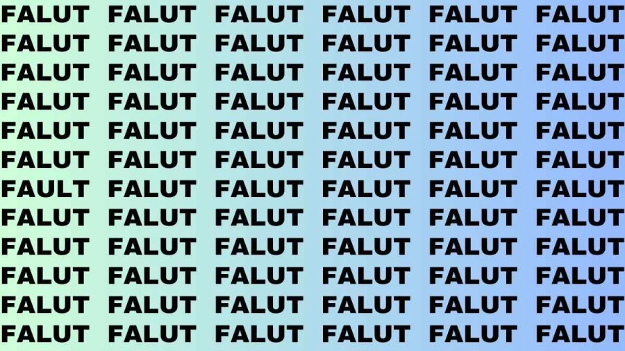 Observation Brain Test: If you have Eagle Eyes Find the word Fault in 15 Secs