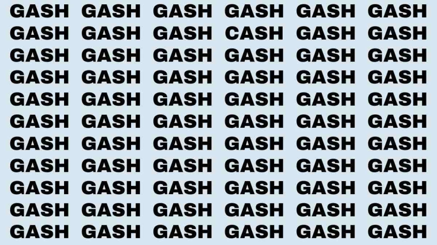 Observation Brain Test: If you have Sharp Eyes Find the Word Cash in 15 Secs