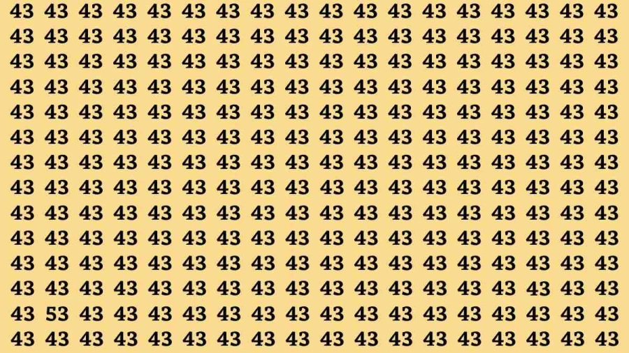 Observation Brain Test: If you have Sharp Eyes Find the number 53 in 20 Secs