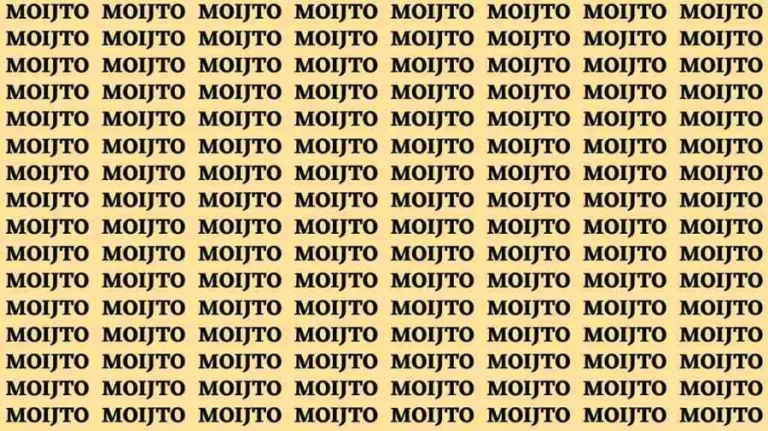 Brain Test: If you have Eagle Eyes Find the word Mojito in 15 Secs