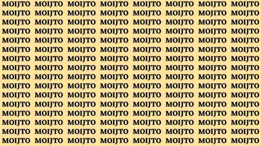 Brain Test: If you have Eagle Eyes Find the word Mojito in 15 Secs