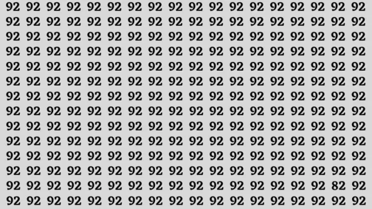 Observation Brain Test: If you have 50/50 vision Find the number 82 in 15 Seconds