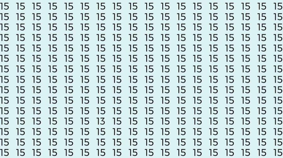 Observation Skills Test: If you have Eagle Eyes Find the number 13 among 15 in 6 Seconds?