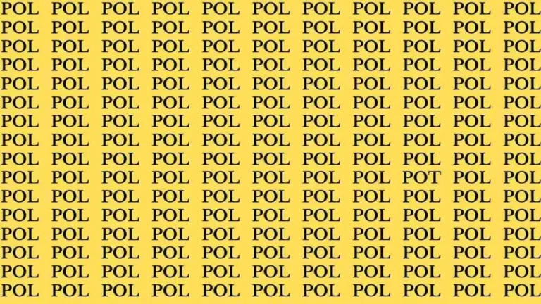 Observation Brain Test: If you have Eagle Eyes Find the Word Pot in 12 Secs