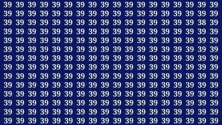 Observation Brain Test: If you have Eagle Eyes Find the Number 38 in 10 Secs