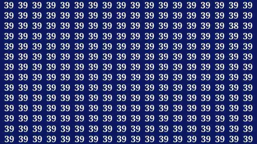 Observation Brain Test: If you have Eagle Eyes Find the Number 38 in 10 Secs