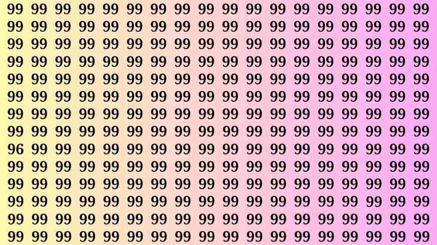 Observation Brain Test: If you have Sharp Eyes Find the Number 96 in 20 Secs