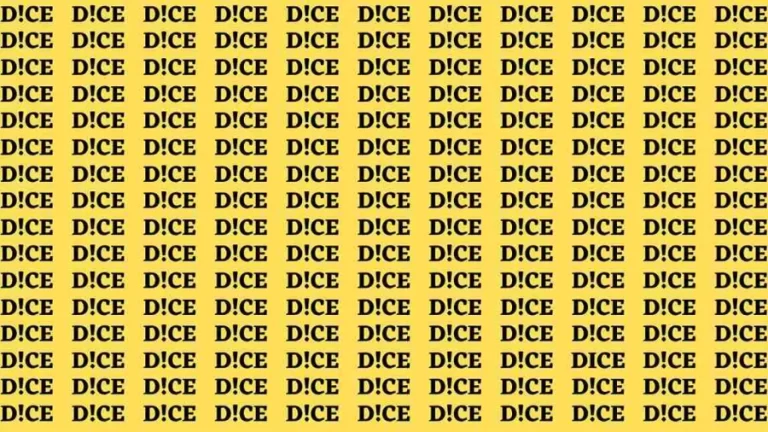 Observation Brain Test: If you have Sharp Eyes Find the Word Dice in 15 Secs