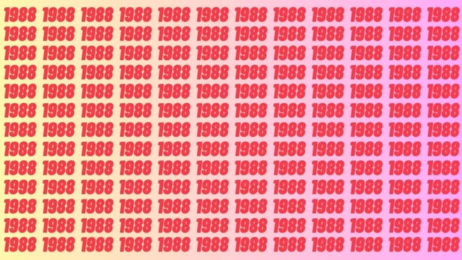 Brain Test: If you have Eagle Eyes Find the Number 1998 in 15 Secs