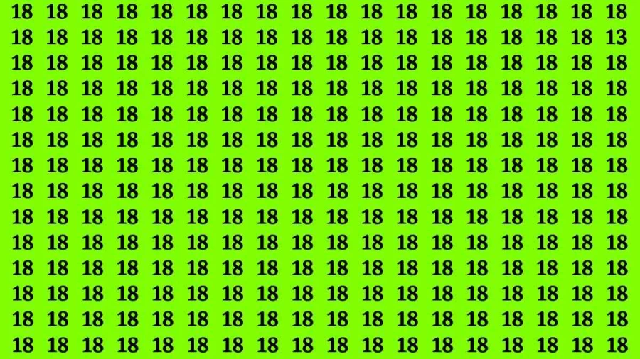 Observation Brain Test: If you have Eagle Eyes Find the Number 13 in 10 Secs