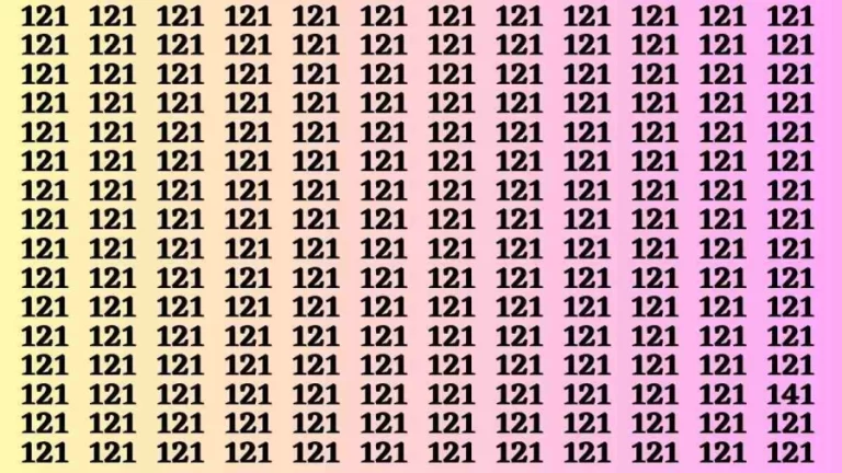 Brain Test: If you have Eagle Eyes Find the Number 141 in 15 Secs