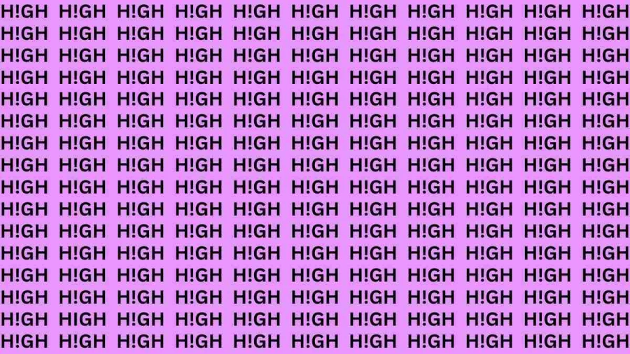 Observation Brain Test: If you have Hawk Eyes Find the Word High in 18 Secs