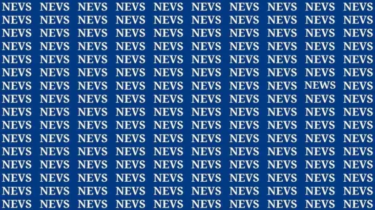 Brain Test: If you have Eagle Eyes Find the Word News in 12 Secs