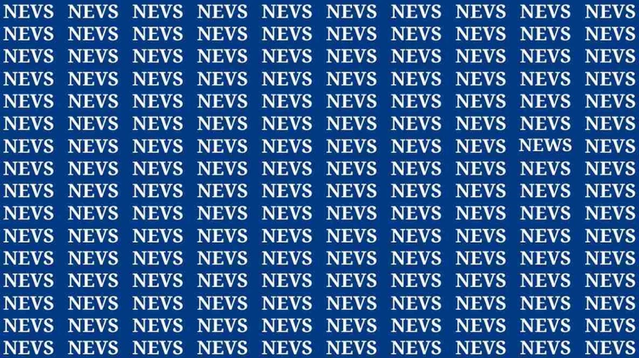 Brain Test: If you have Eagle Eyes Find the Word News in 12 Secs