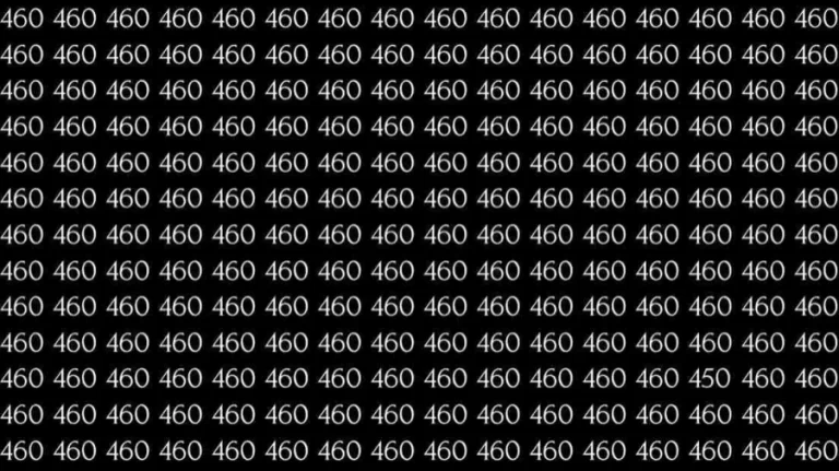 Observation Skill Test: If you have Sharp Eyes find the number 450 among 460 in 12 Seconds?