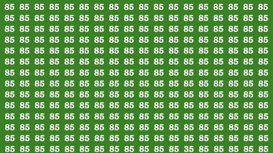 Observation Brain Test: If you have Eagle Eyes Find the number 35 in 10 Secs