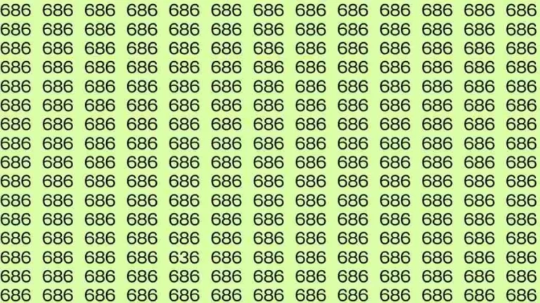 Optical Illusion: If you have Eagle Eyes Find the number 636 among 686 in 8 Seconds?