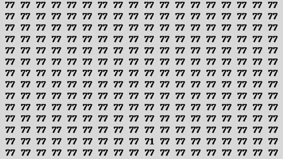 Observation Brain Test: If you have Keen Eyes Find the Number 71 in 15 Secs